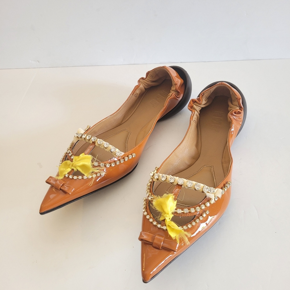 NWOT Designer 13 09 SR Patent leather Miky Crystal ballerina/ ballet fla… - Picture 11 of 17